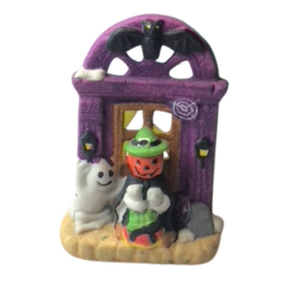 ๐ผ๐ฆ Vintage Halloween Ghost And Pumpkin Tea Light Candle Holder ๐๐ - Picture 1 of 5